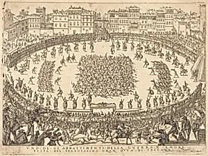 One of the Infantry Combats by Jacques Callot