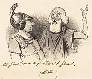 Oui je viens, dans son temple... by Honoré Daumier