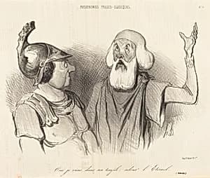 Oui je viens, dans son temple... by Honoré Daumier
