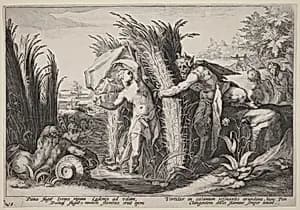 Pan and Syrinx by Workshop of Hendrick Goltzius, after Hendrick Goltzius