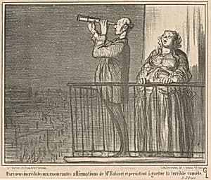 Parisiens incrédules ... by Honoré Daumier