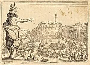 Piazza della Signoria, Florence by Jacques Callot