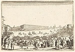 Piazza Presso alla Porta al Prato by Jacques Callot