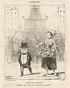 Place de la Bastille by Honoré Daumier