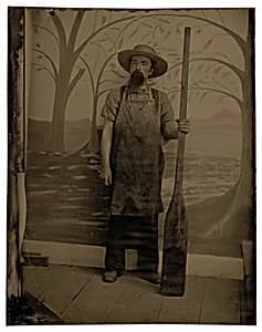 Portrait of Leather Dyer by American 19th Century