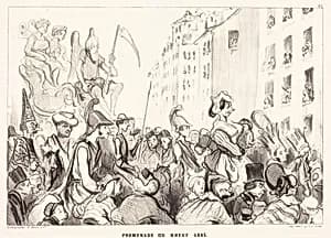 Promenade du Boeuf gras by Honoré Daumier