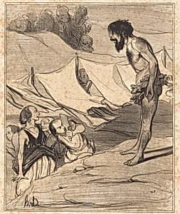 Présentation d'Ulysse a Nausica by Honoré Daumier