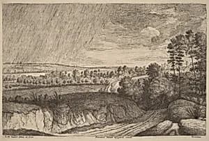 Rainy Landscape by Lucas Emil Vosterman, after Lodewijk de Vadder