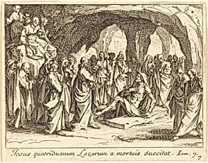 Raising of Lazarus by Jacques Callot