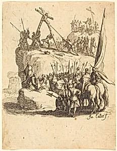 Raising of the Cross by Jacques Callot