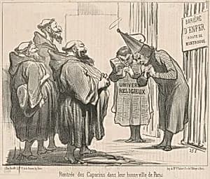 Rentrée des Capucins dans ... Paris by Honoré Daumier