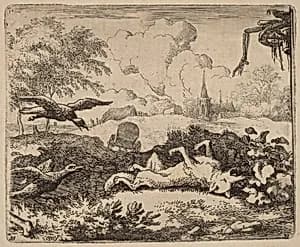 Reynard and the Crows by Allart van Everdingen