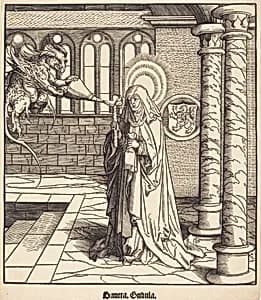 Saint Gudila by Willem Liefrinck after Leonhard Beck
