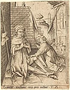 Saint Roch by Israhel van Meckenem