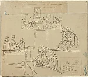 Scene of the Tribunal (The Verdict) by Honoré Daumier