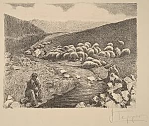 Shepherd and Sheep in a Landscape