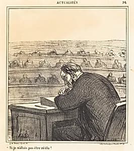 Si je n'allais pas être réélu! by Honoré Daumier