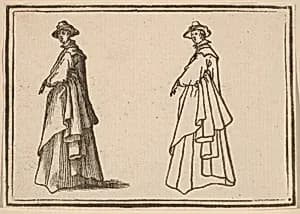 Standing Woman in a Great Coat by Edouard Eckman after Jacques Callot