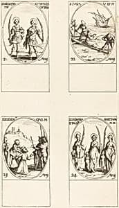 Sts. Nicostratus and Anthiocus; St. Julia; St. Desiderius; Sts. Susanna, Palladia, and Martiana by Jacques Callot