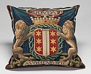 Tapestry-covered Cushion by Netherlandish 17th or 18th Century