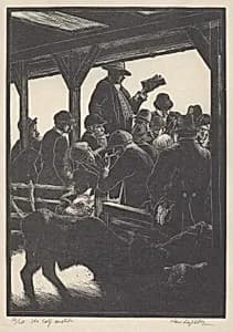 The Calf Auction by Clare Leighton