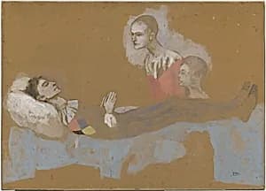 The Death of Harlequin [recto] by Pablo Picasso