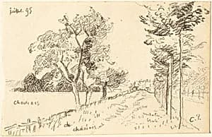 The Driveway by Camille Pissarro