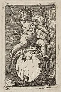The Infant Bacchus Astride a Wine Barrel by Gaetano Gandolfi