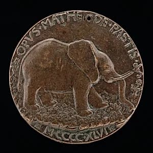 The Malatesta Elephant in a Meadow [reverse] by Matteo de' Pasti