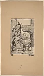 The Son and the Donkey by Elihu Vedder