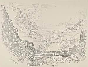 The Theatre, Segesta by Joseph Pennell