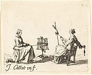 The Winder and the Spinner by Jacques Callot