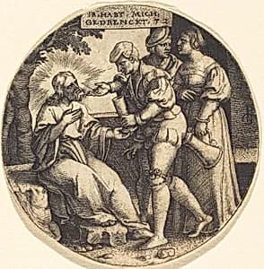 To Give Drink to the Thirsty by Georg Pencz