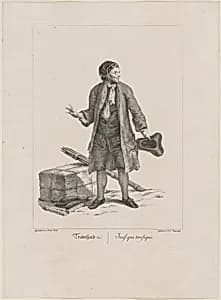 Trödeljud (Jewish Peddler) by Johann Georg Mansfeld, after Johann Christian Brand