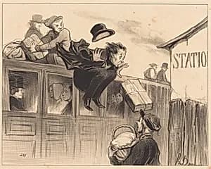 Trente secondes de station by Honoré Daumier