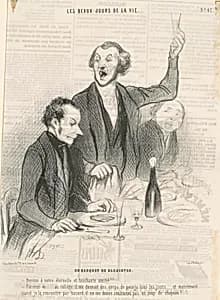 Un banquet de barbistes by Honoré Daumier
