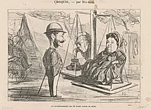 Un divertissement qui ... de mode by Honoré Daumier
