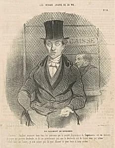 Un paiement de dividende by Honoré Daumier