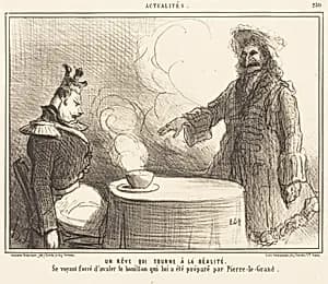 Un rêve qui tourne a la réalité by Honoré Daumier