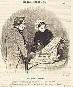 Une Attention délicate by Honoré Daumier