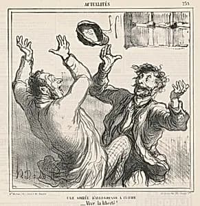Une soirée d'allégresse a Clichy by Honoré Daumier