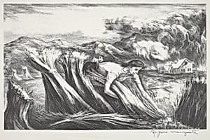 Untitled (Woman Harvesting Wheat)