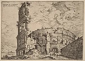 View of the Colosseum by Hieronymus Cock