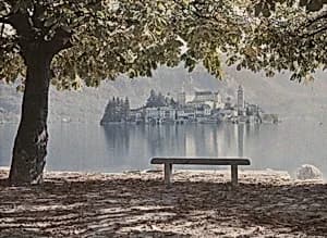 Village on island by Louis J. Steele
