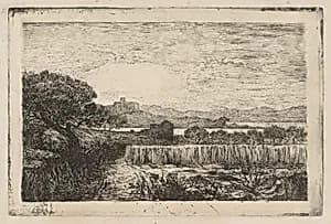 Village Overlooking a Bay