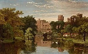 Warwick Castle, England by Jasper Francis Cropsey