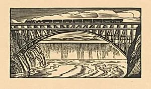 Waterfall and Bridge