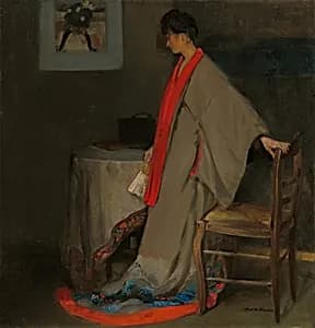 Young Woman in Kimono by Alfred H. Maurer