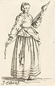 Young Woman with Distaff, Facing Right