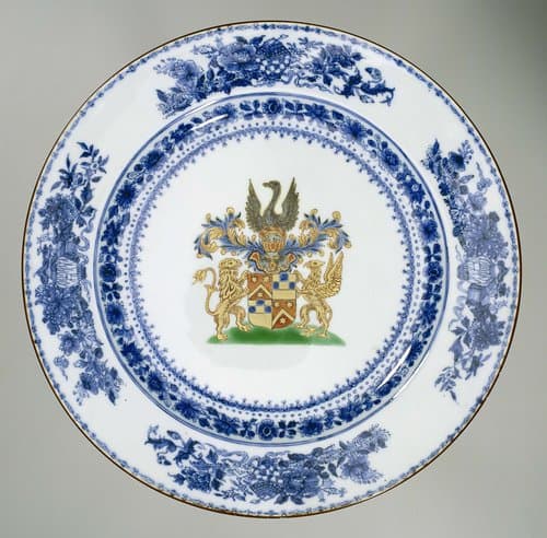 Bord met het wapen van de familie De Jonge by anonymous